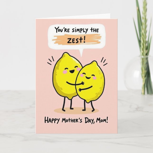 Sweet Mothers Day Citrus Hug Card (Front)