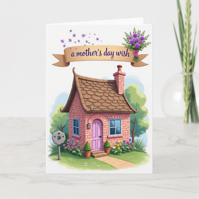 Sweet Mothers Day Cottage Card (Front)