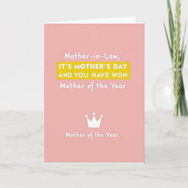 Sweet Mothers Day Crown Card (Front)
