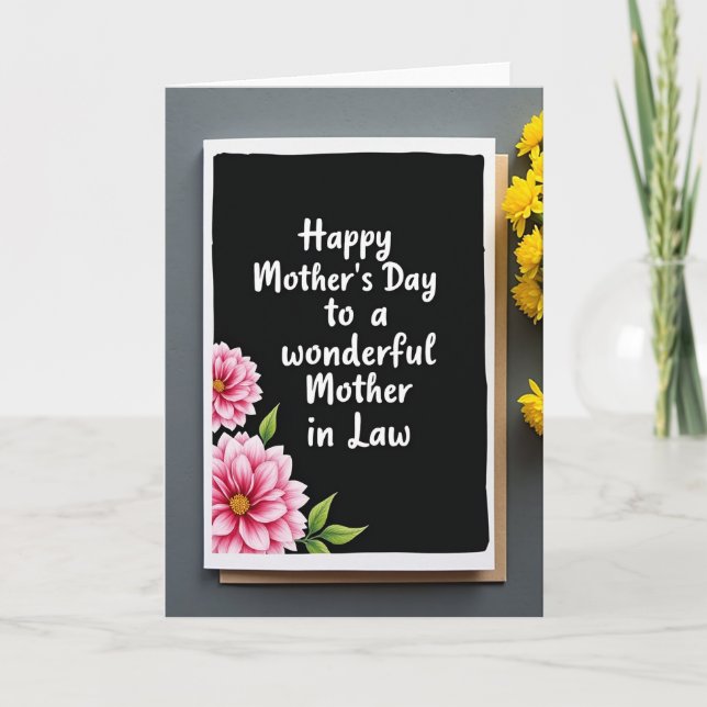 Sweet Mothers Day Dahlia Card (Front)