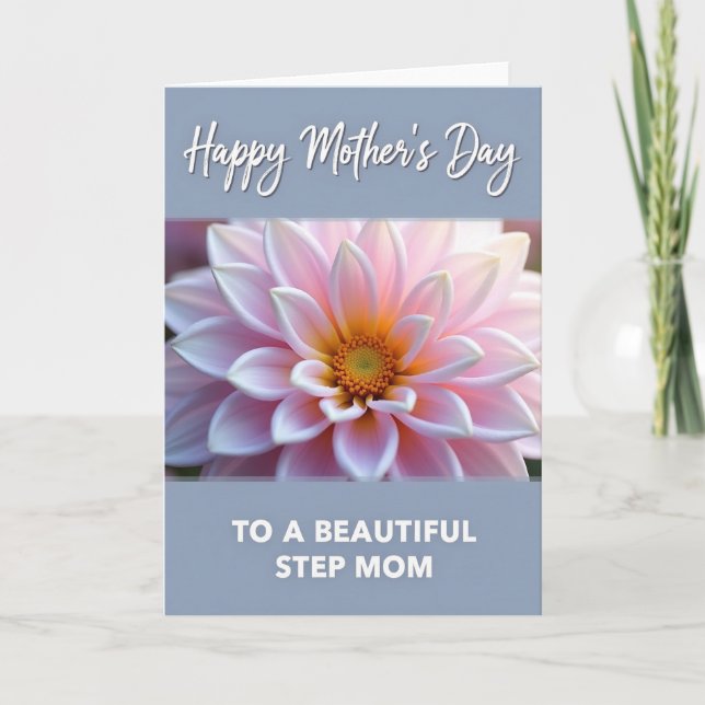 Sweet Mothers Day Dahlia Image Card (Front)