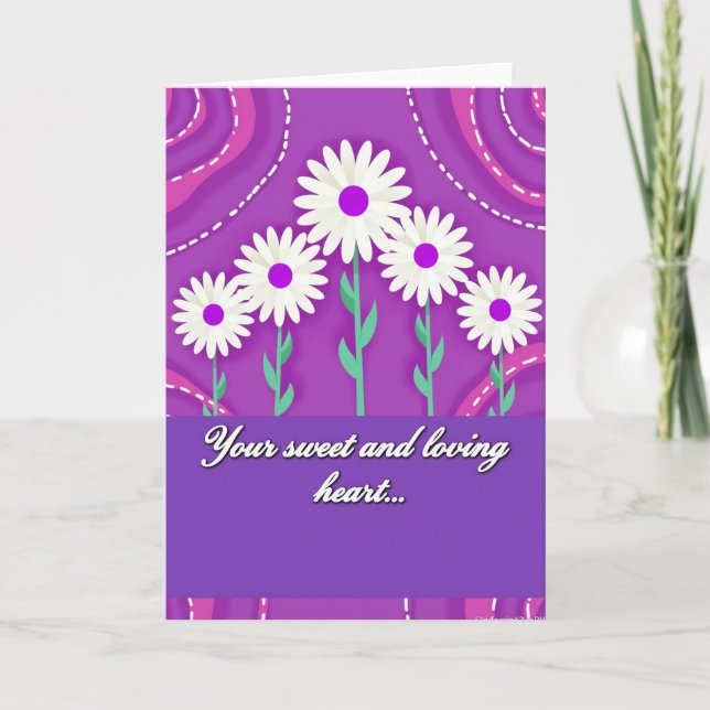 Sweet Mothers Day Daisies Card (Front)