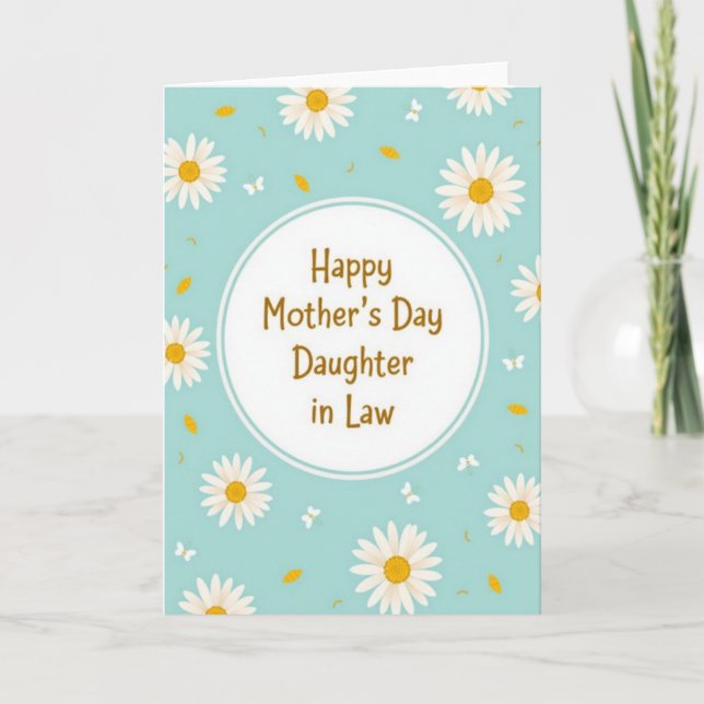 Sweet Mothers Day Daisy Art Card (Front)
