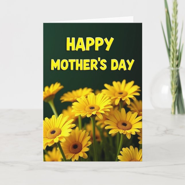 Sweet Mothers Day Daisy Card (Front)
