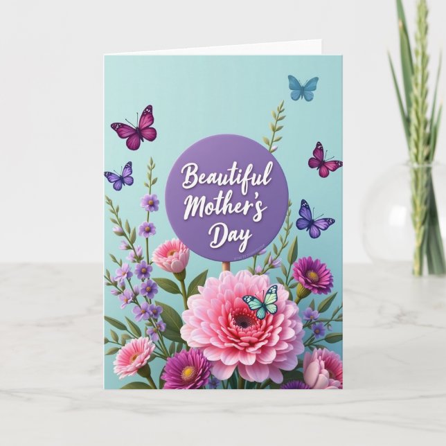 Sweet Mothers Day Design Card (Front)