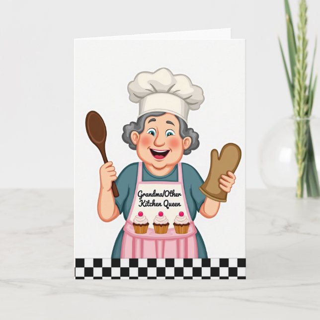 Sweet Mothers Day Dessert Chef Card (Front)