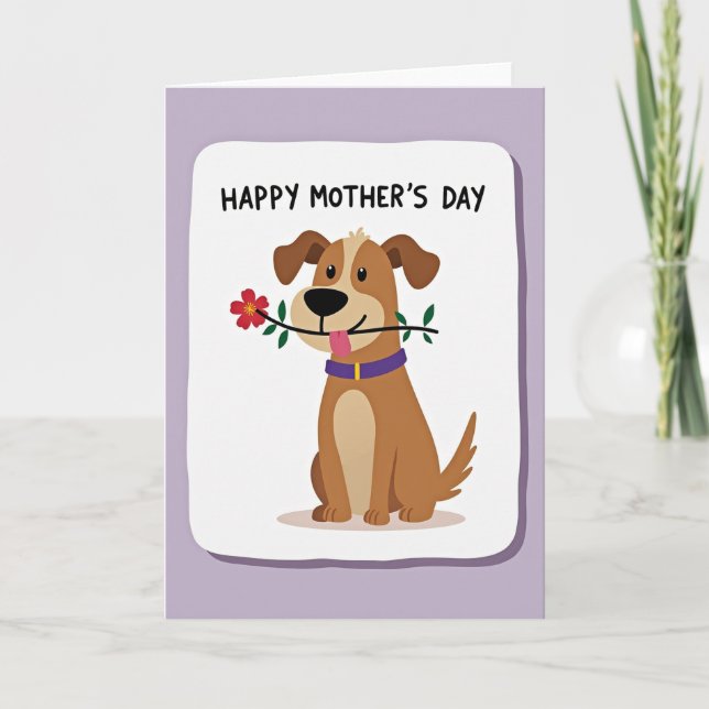 Sweet Mothers Day Dog Card (Front)