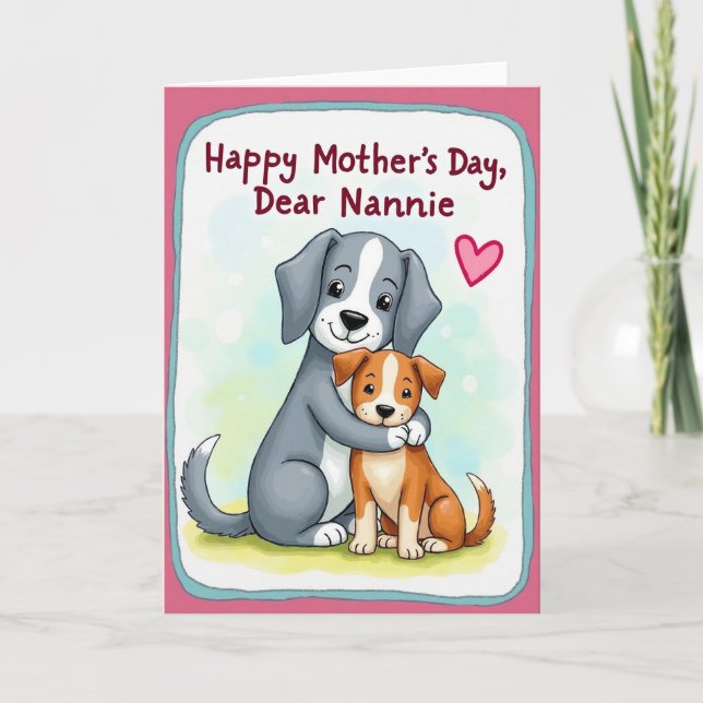Sweet Mothers Day Dogs Card (Front)