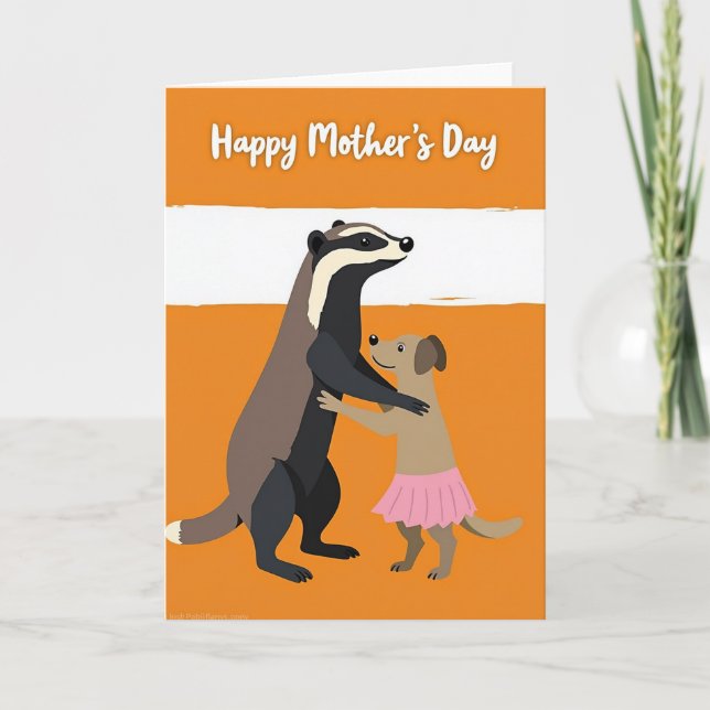 Sweet Mothers Day Embrace Card (Front)