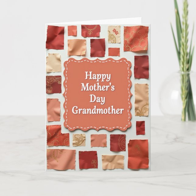 Sweet Mothers Day Fabric Card (Front)