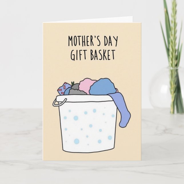 Sweet Mothers Day Fabric Pail Card (Front)