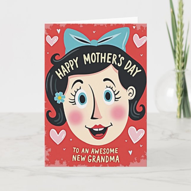 Sweet Mothers Day Face Card (Front)