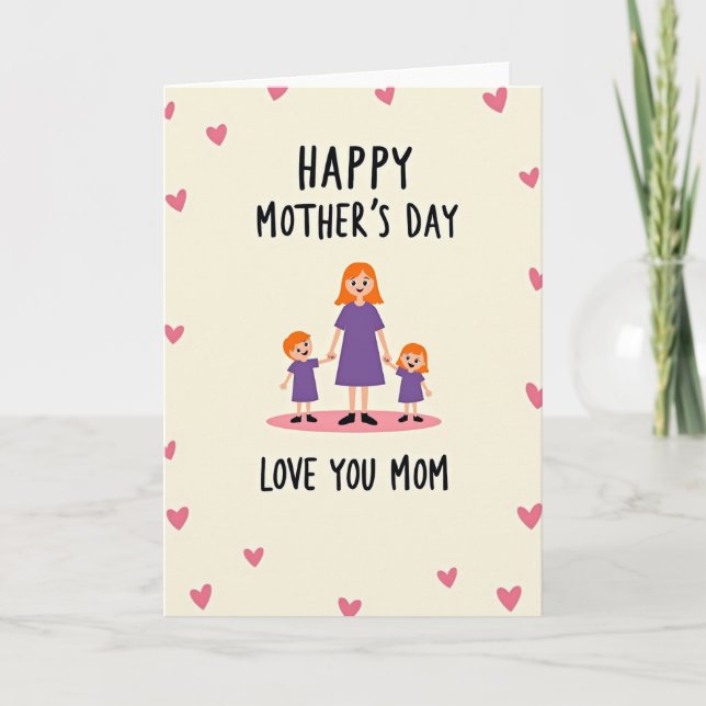 Sweet Mothers Day Family Card (Front)