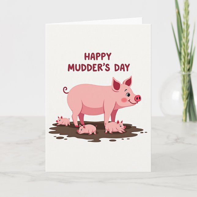 Sweet Mothers Day Farm Scene Card (Front)