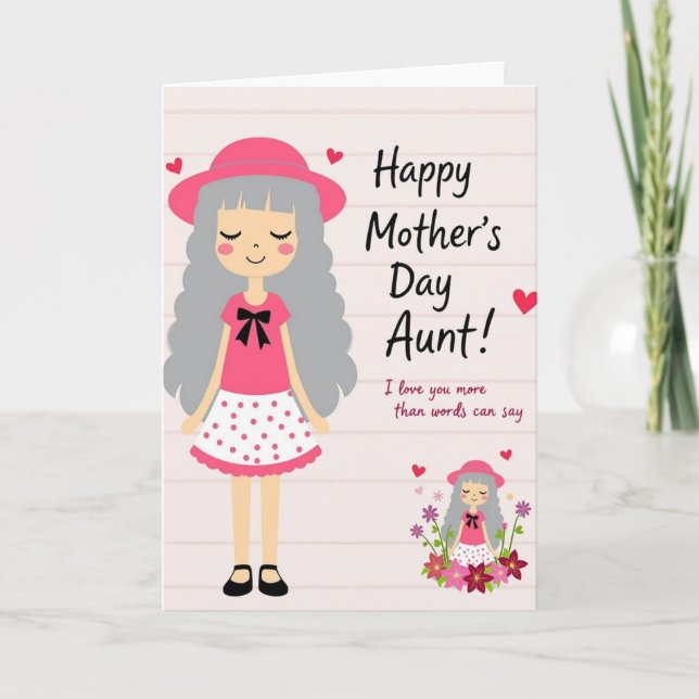 Sweet Mothers Day Figure Card (Front)