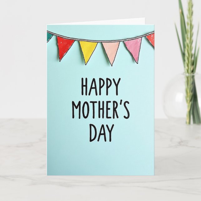 Sweet Mothers Day Flags Card (Front)