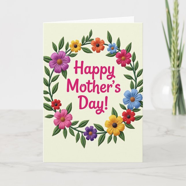 Sweet Mothers Day Floral Card (Front)