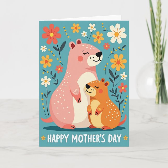 Sweet Mothers Day Floral Friend Card (Front)