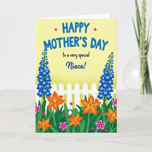Sweet Mothers Day Floral Garden Card (Front)