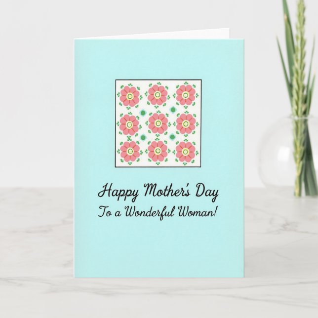 Sweet Mothers Day Floral Grid Card (Front)