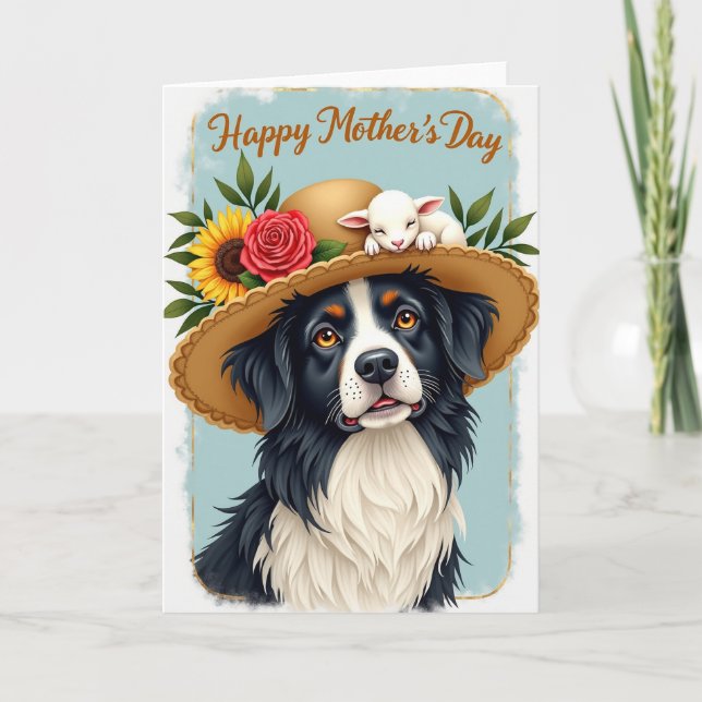 Sweet Mothers Day Floral Hat Card (Front)