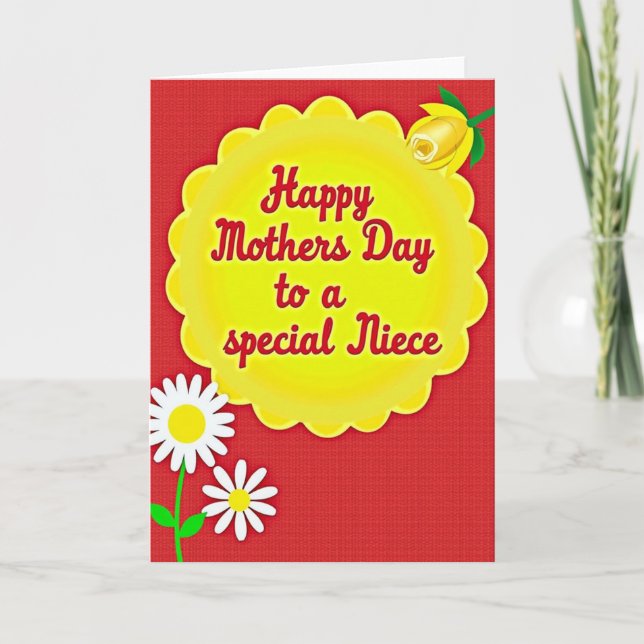 Sweet Mothers Day Floral Motif Card (Front)