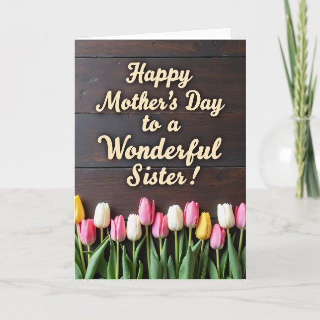 Sweet Mothers Day Floral Sister Card (Front)