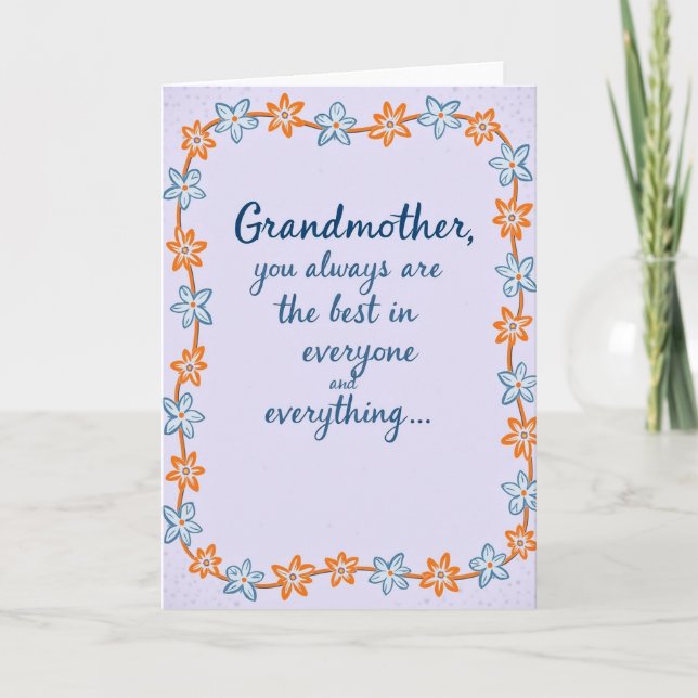 Sweet Mothers Day Floral Vine Card (Front)