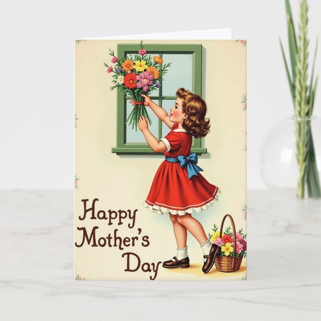 Sweet Mothers Day Flower Card (Front)