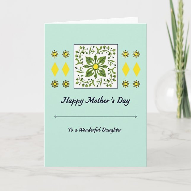 Sweet Mothers Day Flower Image Card (Front)
