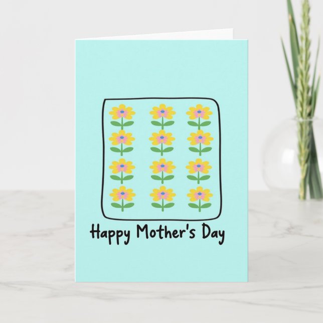 Sweet Mothers Day Flowers Card (Front)