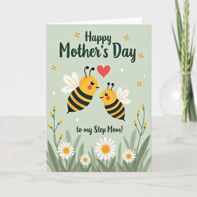 Sweet Mothers Day Flying Bugs Card (Front)