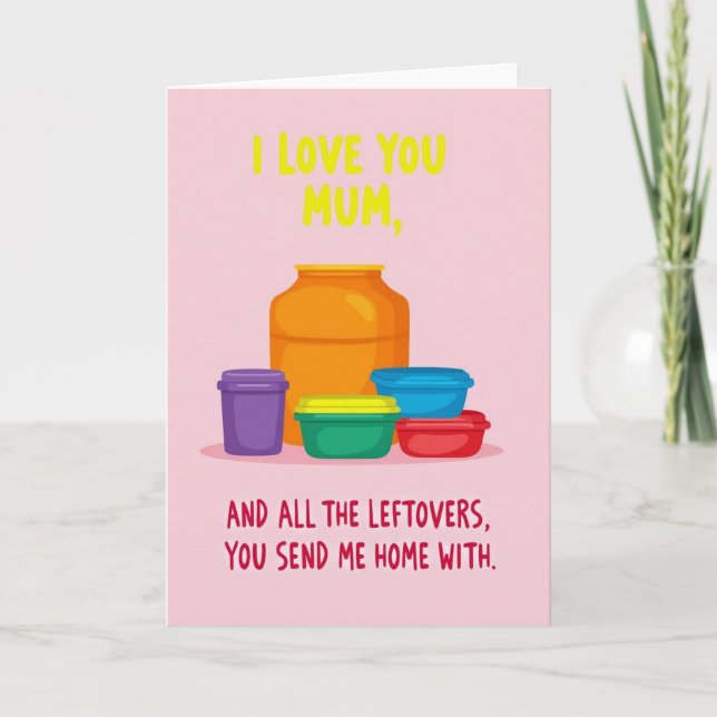 Sweet Mothers Day Food Jar Card (Front)