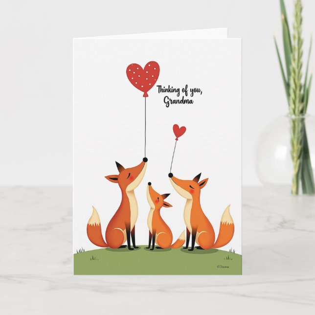 Sweet Mothers Day Fox Card (Front)