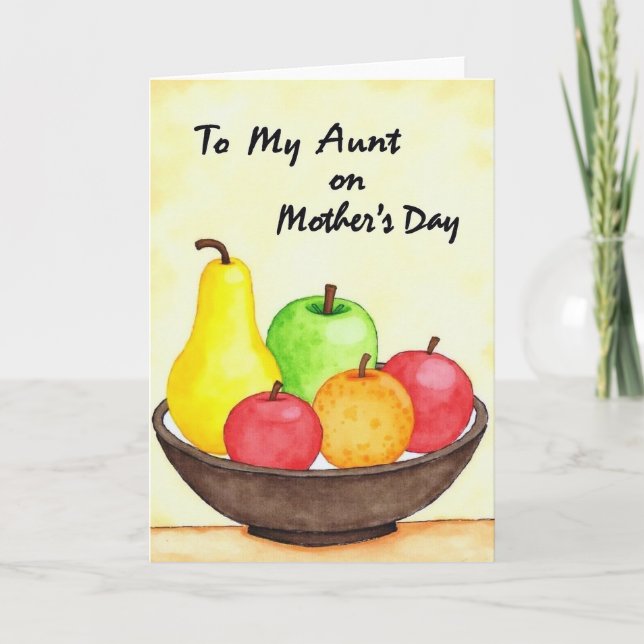 Sweet Mothers Day Fruit Bowl Card (Front)