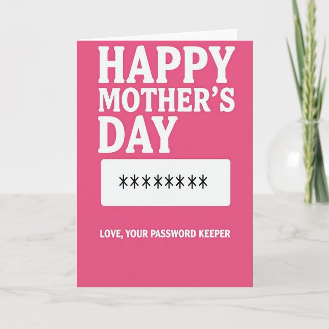 Sweet Mothers Day Fuchsia Card (Front)