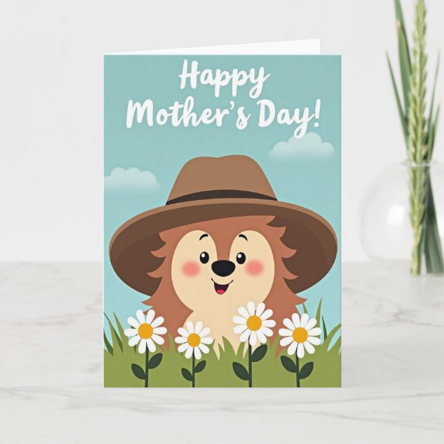 Sweet Mothers Day Furry Friend Card (Front)