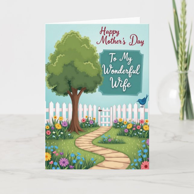 Sweet Mothers Day Garden Vista Card (Front)