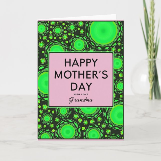 Sweet Mothers Day Glow Art Card (Front)