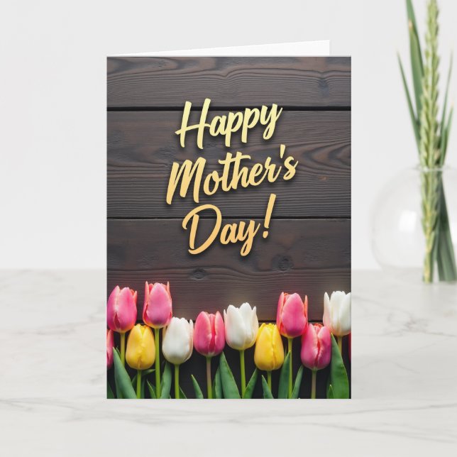 Sweet Mothers Day Gold Script Card (Front)