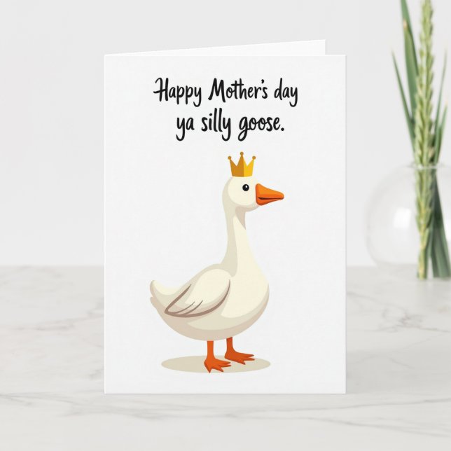Sweet Mothers Day Goose Card (Front)