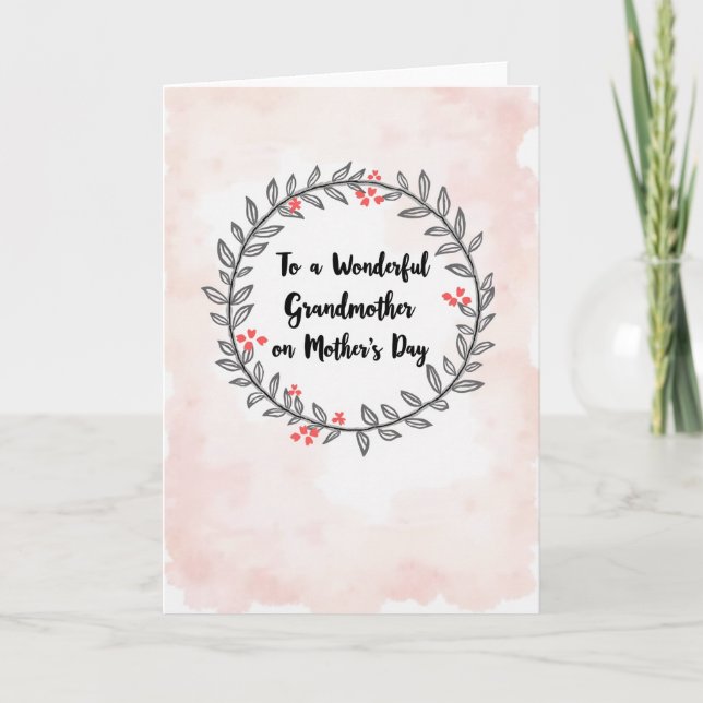 Sweet Mothers Day Grandmother Card (Front)