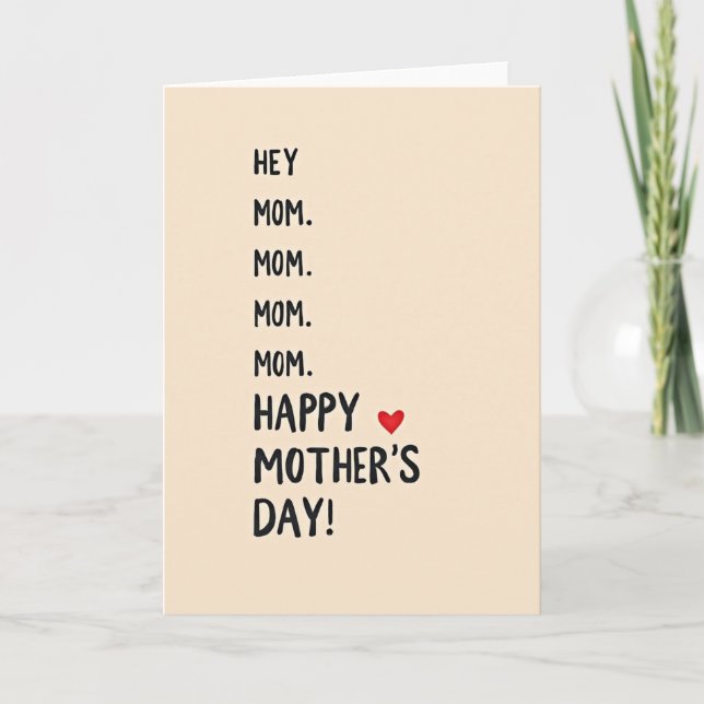 Sweet Mothers Day Hand Lettered Card (Front)