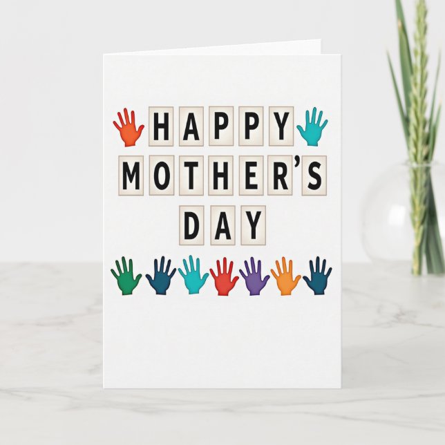 Sweet Mothers Day Handprint Card (Front)