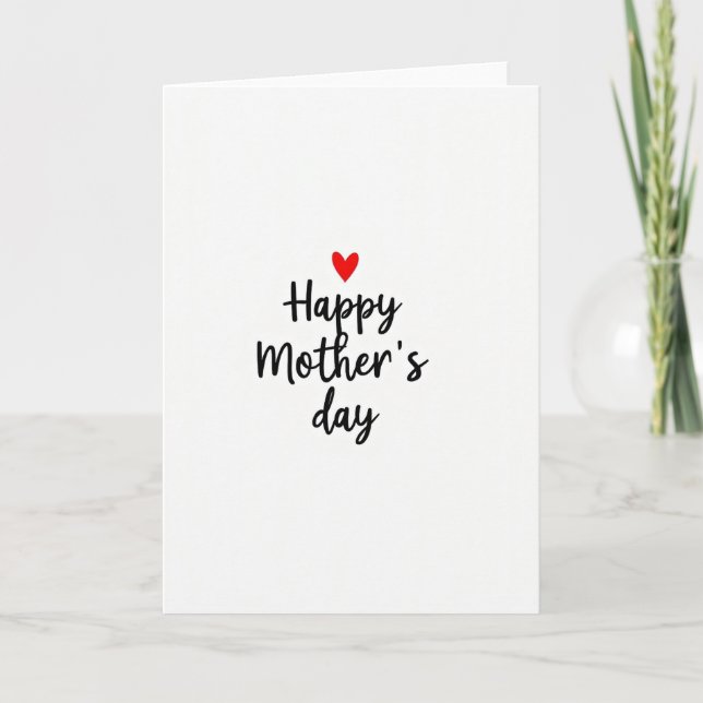Sweet Mothers Day Heart Art Card (Front)