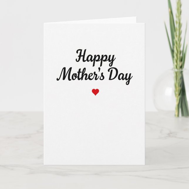 Sweet Mothers Day Heart Card (Front)