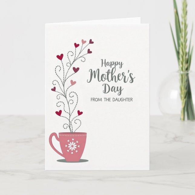 Sweet Mothers Day Hearts Vine Card (Front)