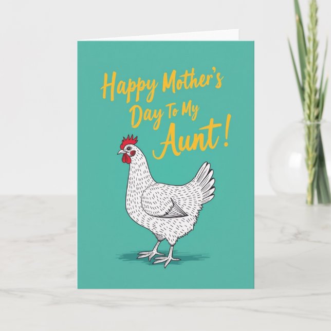 Sweet Mothers Day Hen Art Card (Front)