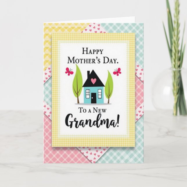 Sweet Mothers Day House Icon Card (Front)