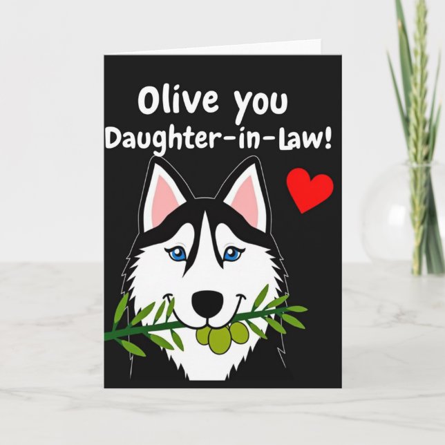 Sweet Mothers Day Husky Card (Front)